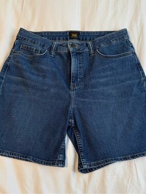Lee Indigo Blue High-Rise Denim Shorts
